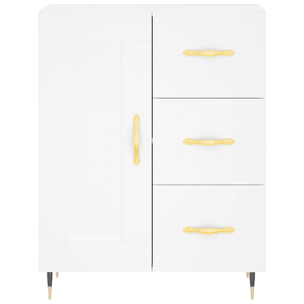 Hoge kast 69,5x34x180 cm bewerkt hout wit is nu te koop bij PeponiXL, paradijselijk wonen!