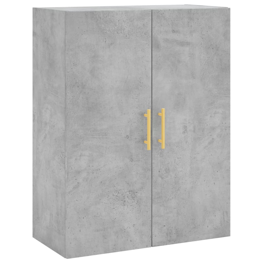 Hoge kast 69,5x34x180 cm bewerkt hout betongrijs is nu te koop bij PeponiXL, paradijselijk wonen!
