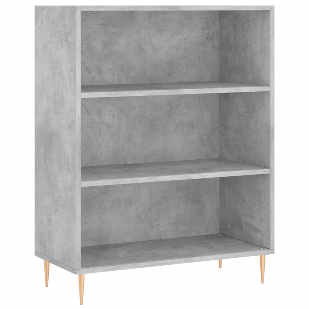 Hoge kast 69,5x34x180 cm bewerkt hout betongrijs is nu te koop bij PeponiXL, paradijselijk wonen!