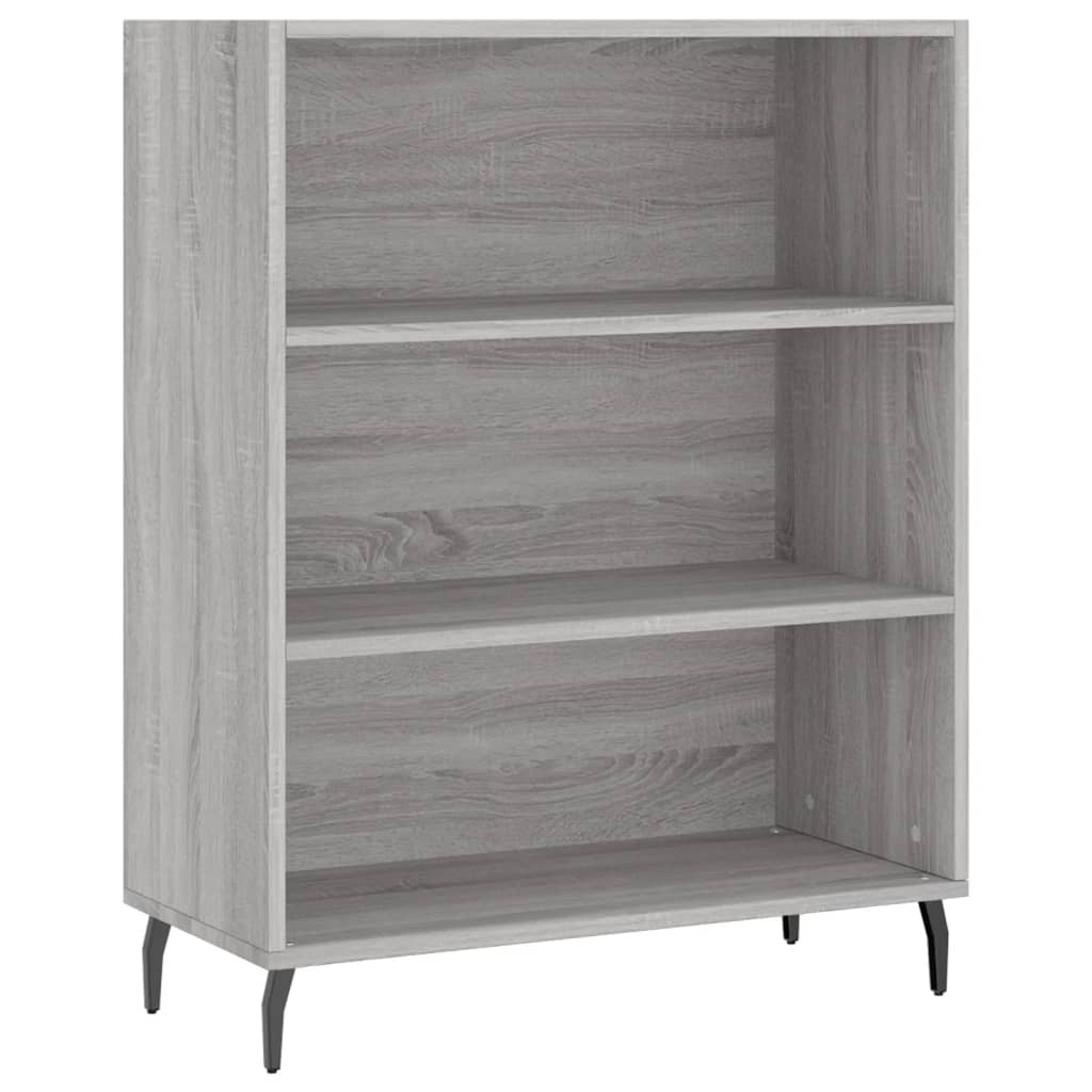 Hoge kast 69,5x34x180 cm bewerkt hout grijs sonoma eikenkleurig is nu te koop bij PeponiXL, paradijselijk wonen!