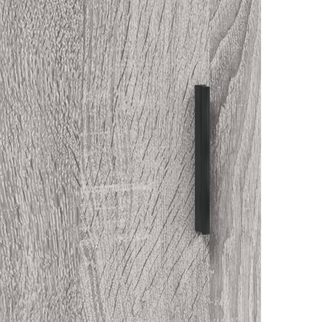 Hoge kast 69,5x34x180 cm bewerkt hout grijs sonoma eikenkleurig is nu te koop bij PeponiXL, paradijselijk wonen!