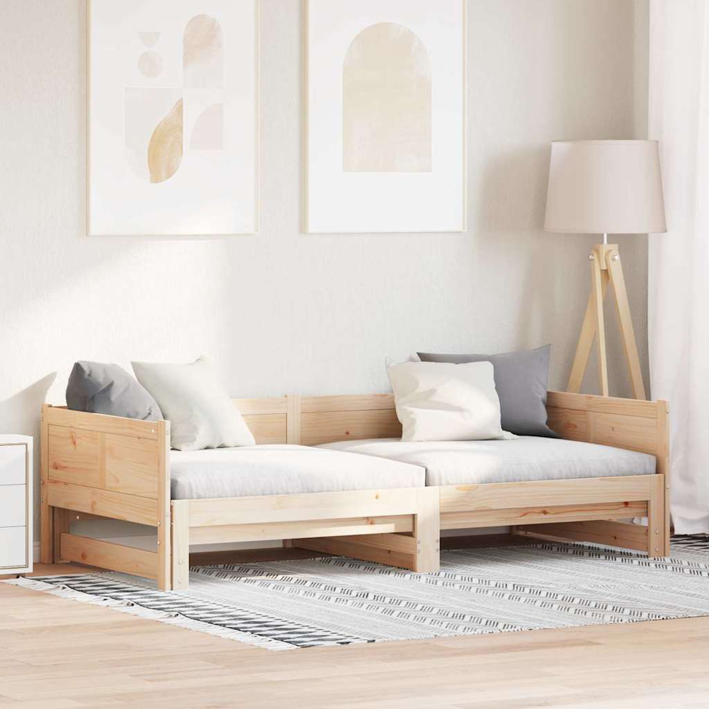 Uittrekbare Dagbed Bruin 203,5 x 184 x 56,5 cm is nu te koop bij PeponiXL, paradijselijk wonen!