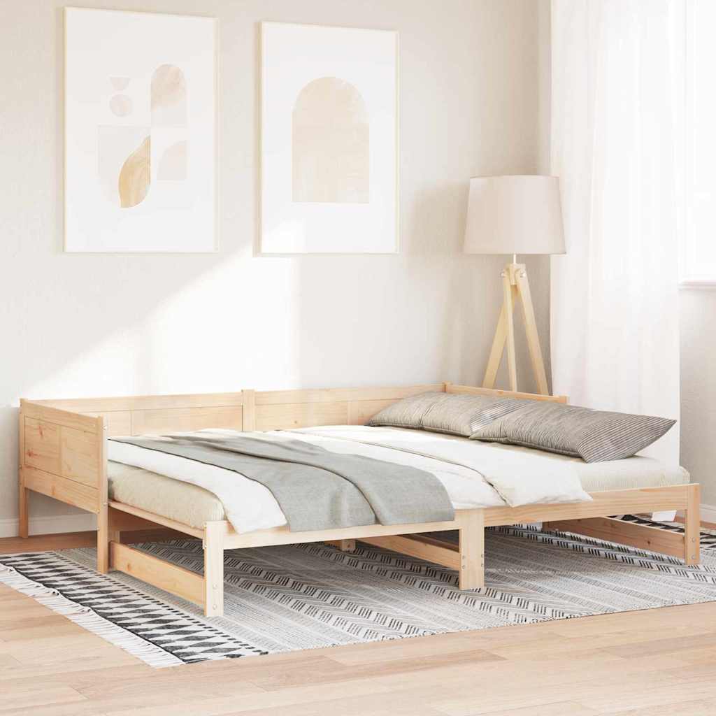 Uittrekbare Dagbed Bruin 203,5 x 184 x 56,5 cm is nu te koop bij PeponiXL, paradijselijk wonen!