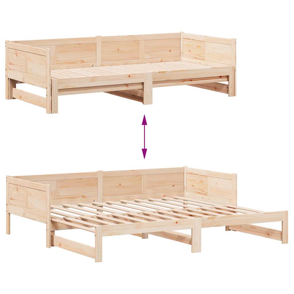 Uittrekbare Dagbed Bruin 203,5 x 184 x 56,5 cm is nu te koop bij PeponiXL, paradijselijk wonen!