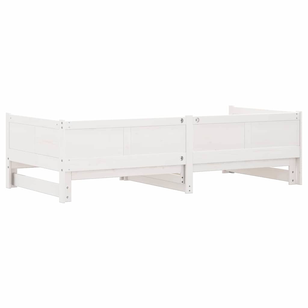Uittrekbare Dagbed Wit 203,5 x 184 x 56,5 cm Massief Vurenhout is nu te koop bij PeponiXL, paradijselijk wonen!