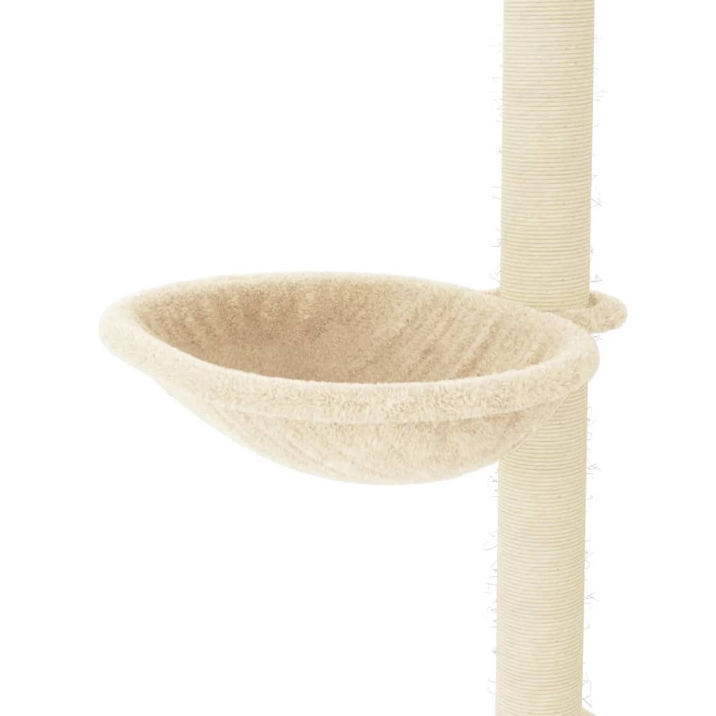 Kattenmeubel met sisal krabpalen 95 cm crèmekleurig is nu te koop bij PeponiXL, paradijselijk wonen!