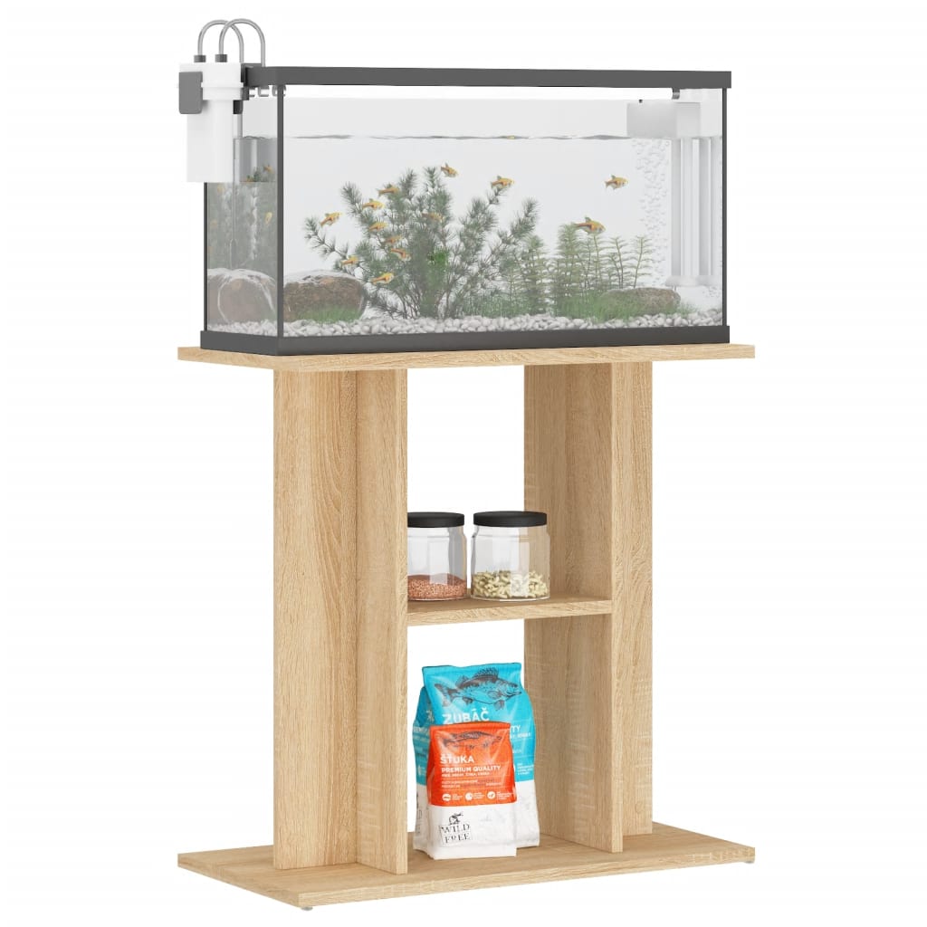 Aquariumstandaard 60x30x60 cm bewerkt hout sonoma eikenkleurig is nu te koop bij PeponiXL, paradijselijk wonen!