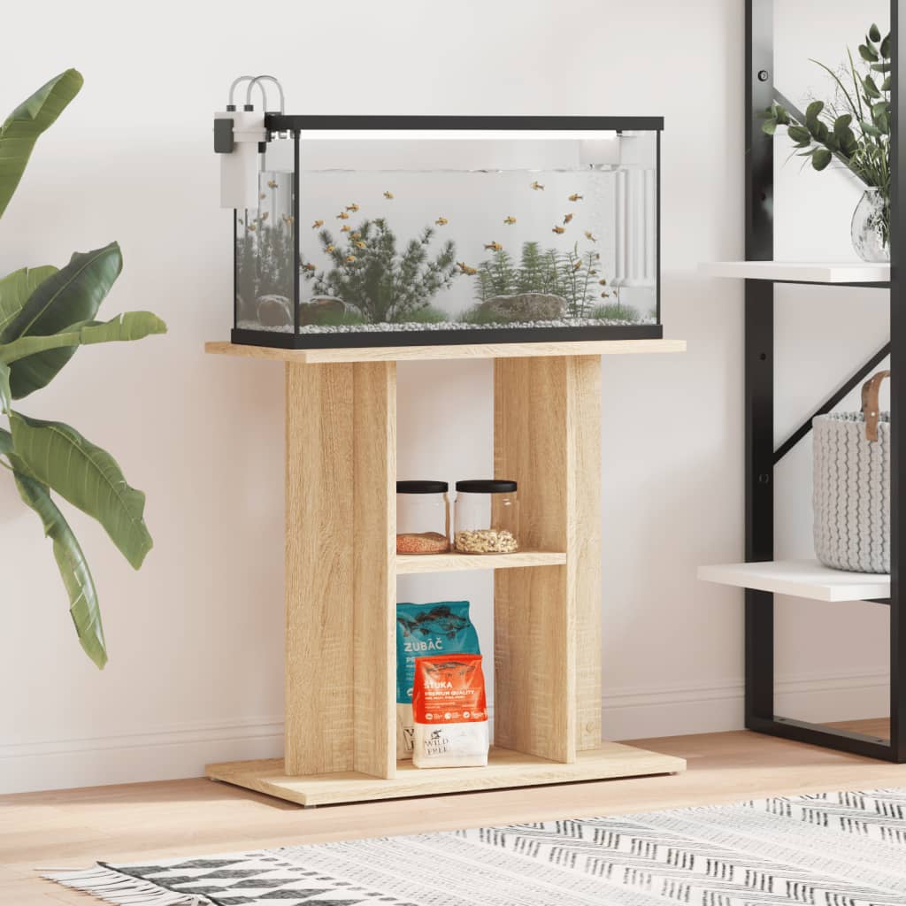 Aquariumstandaard 60x30x60 cm bewerkt hout sonoma eikenkleurig is nu te koop bij PeponiXL, paradijselijk wonen!