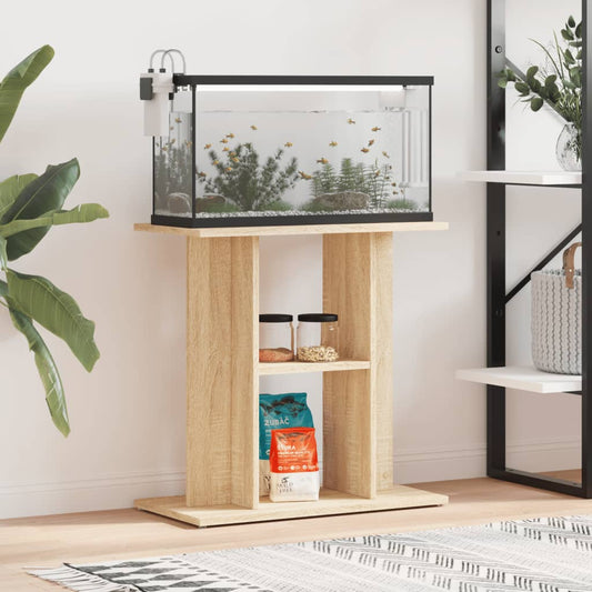 Aquariumstandaard 60x30x60 cm bewerkt hout sonoma eikenkleurig is nu te koop bij PeponiXL, paradijselijk wonen!