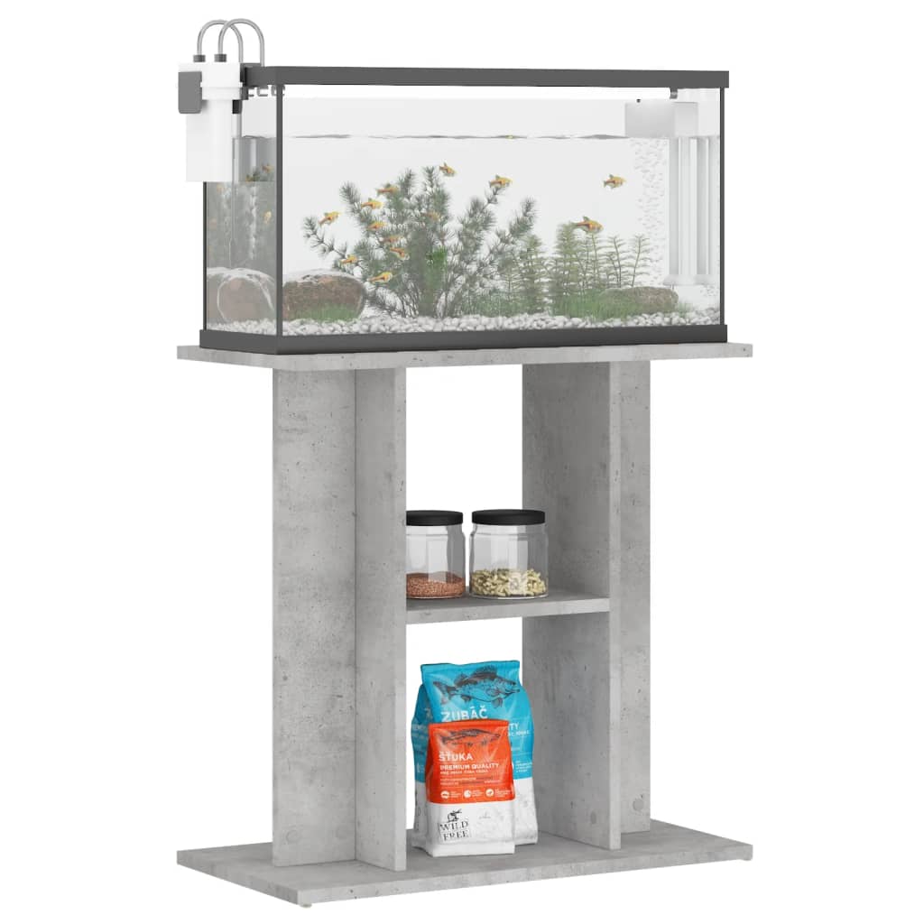 Aquariumstandaard Betongrijs 60x30x60 cm Bewerkt hout is nu te koop bij PeponiXL, paradijselijk wonen!