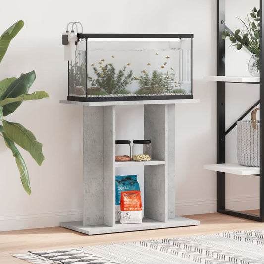 Aquariumstandaard Betongrijs 60x30x60 cm Bewerkt hout is nu te koop bij PeponiXL, paradijselijk wonen!