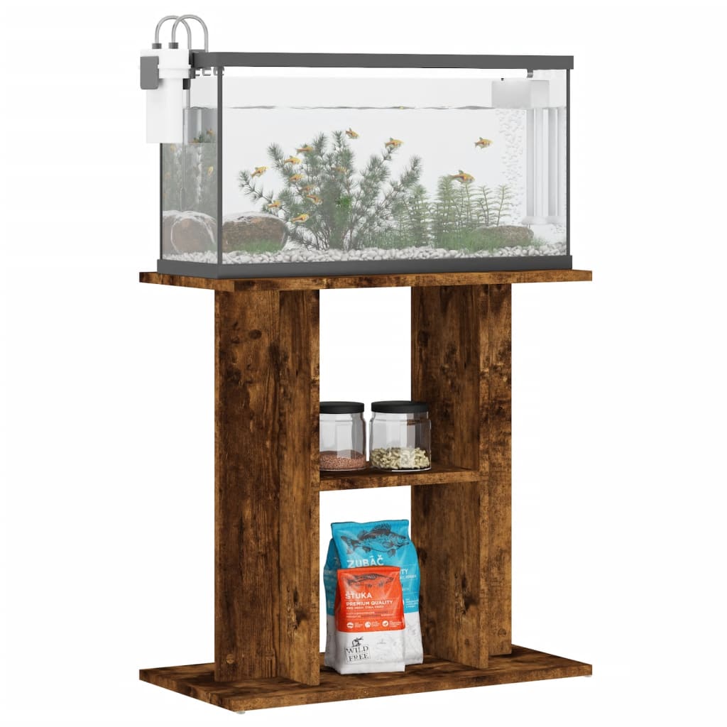 Aquariumstandaard Gerookt Eikenhout 60x30x60 cm Bewerkt Hout is nu te koop bij PeponiXL, paradijselijk wonen!