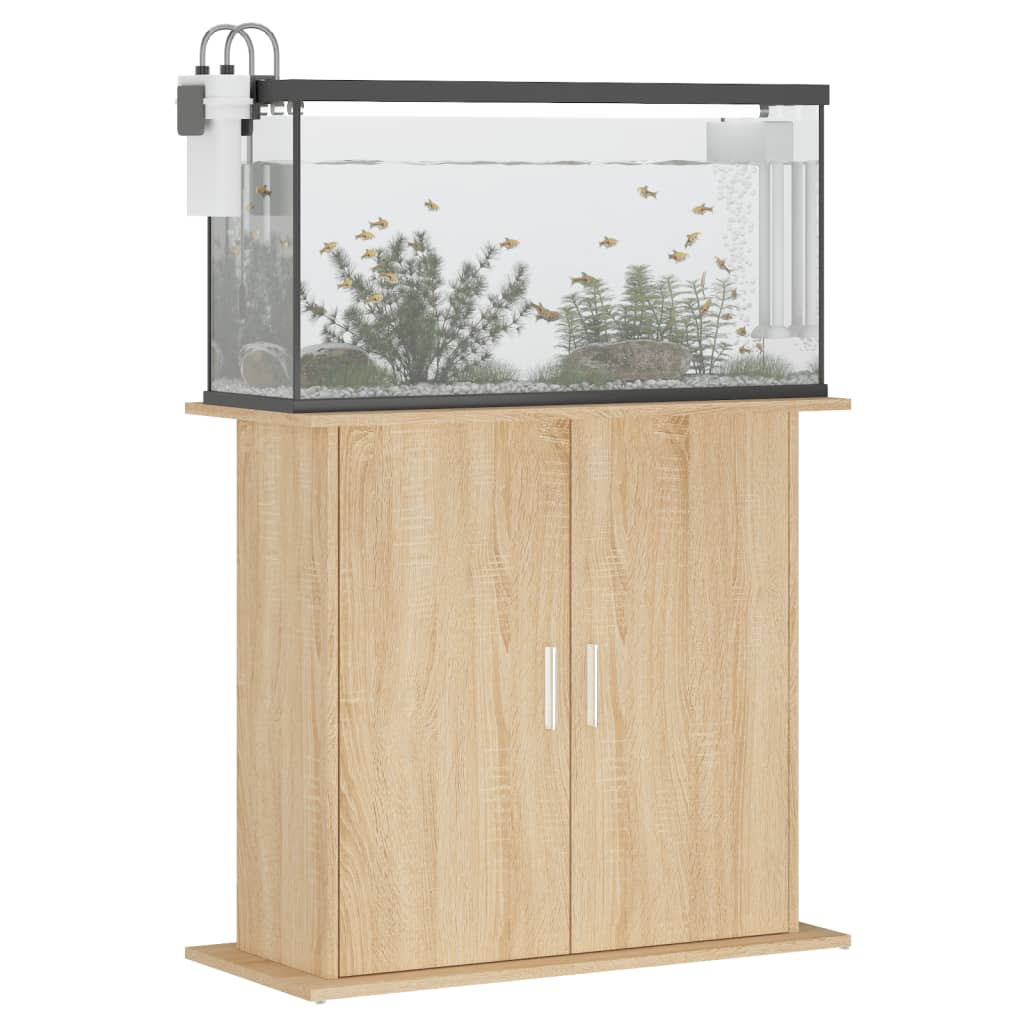 Aquariumstandaard 81x36x73 cm bewerkt hout sonoma eikenkleurig is nu te koop bij PeponiXL, paradijselijk wonen!