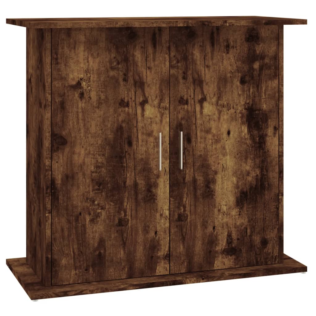 Aquariumstandaard 81x36x73 cm bewerkt hout gerookt eikenkleurig is nu te koop bij PeponiXL, paradijselijk wonen!