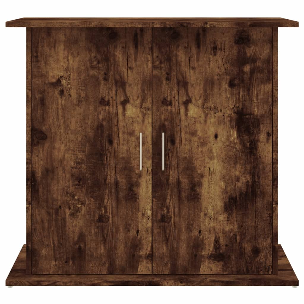 Aquariumstandaard 81x36x73 cm bewerkt hout gerookt eikenkleurig is nu te koop bij PeponiXL, paradijselijk wonen!