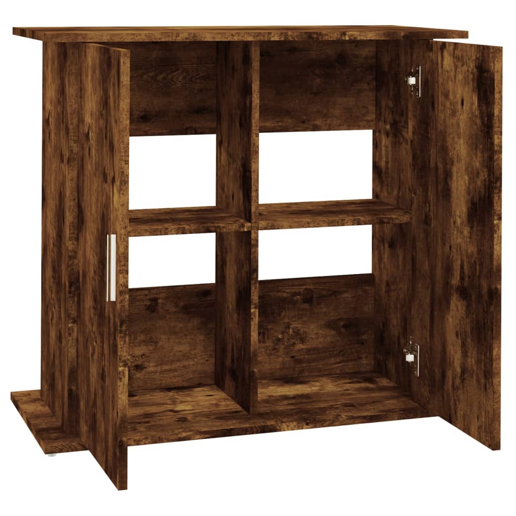 Aquariumstandaard 81x36x73 cm bewerkt hout gerookt eikenkleurig is nu te koop bij PeponiXL, paradijselijk wonen!