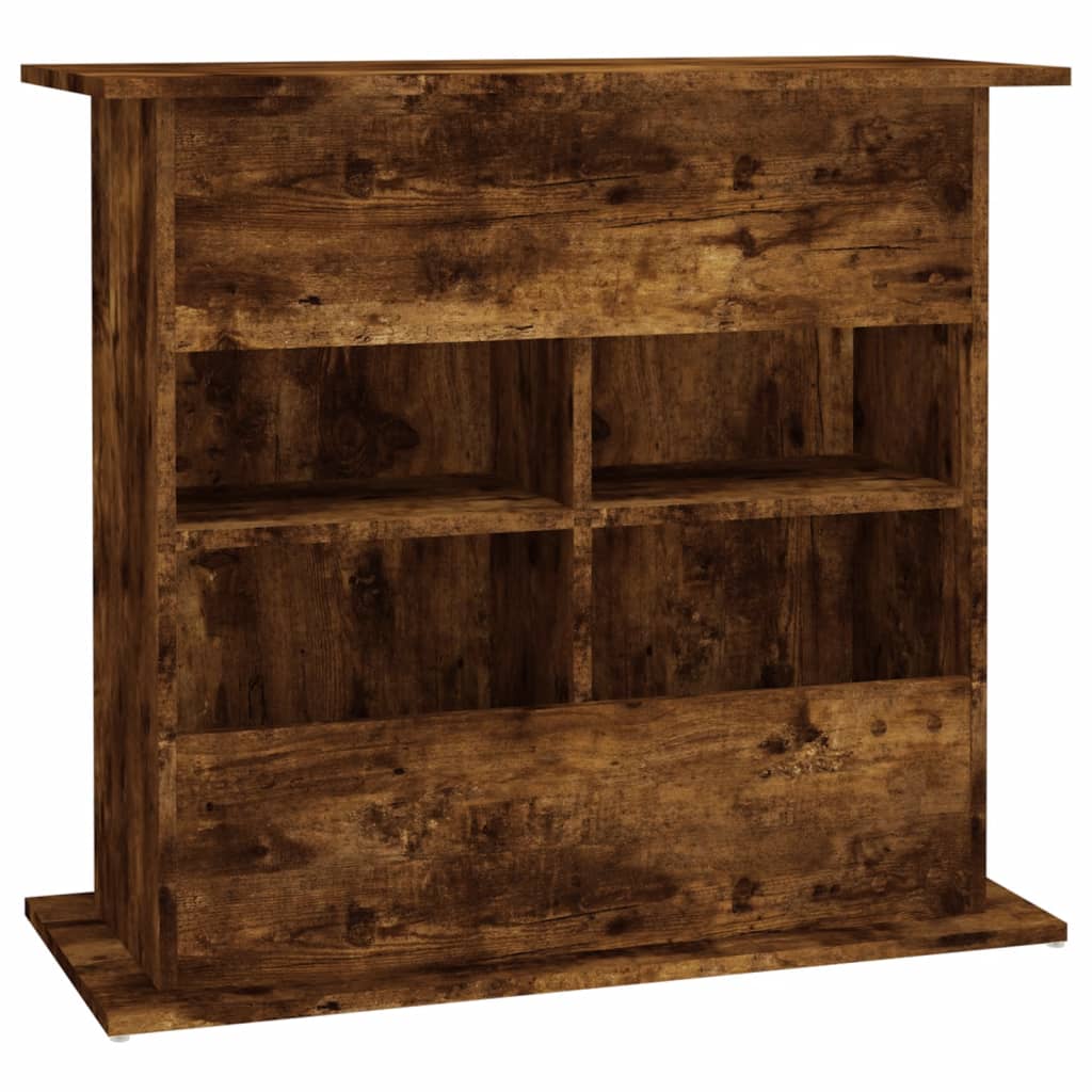 Aquariumstandaard 81x36x73 cm bewerkt hout gerookt eikenkleurig is nu te koop bij PeponiXL, paradijselijk wonen!