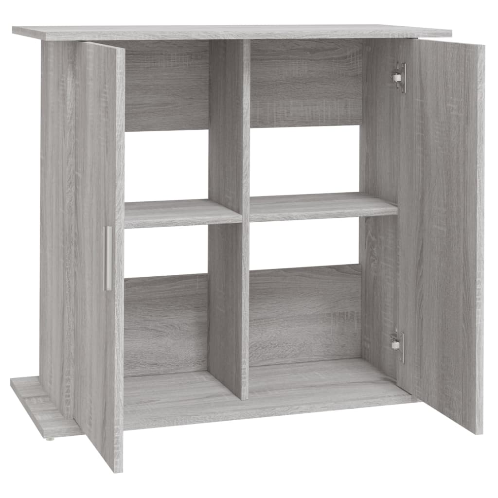 Aquariumstandaard 81x36x73 cm bewerkt hout grijs sonoma eiken is nu te koop bij PeponiXL, paradijselijk wonen!