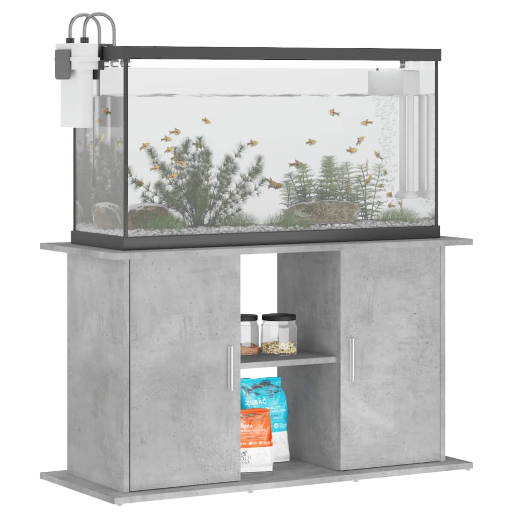 Aquariumstandaard Betongrijs 101x41x58 cm Bewerkt hout is nu te koop bij PeponiXL, paradijselijk wonen!