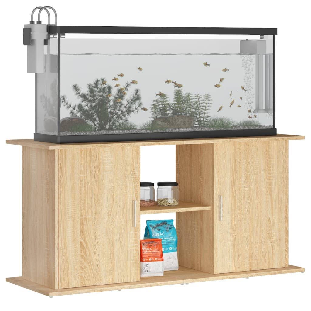 Aquariumstandaard Sonoma Eiken 121x41x58 cm Bewerkt Hout is nu te koop bij PeponiXL, paradijselijk wonen!