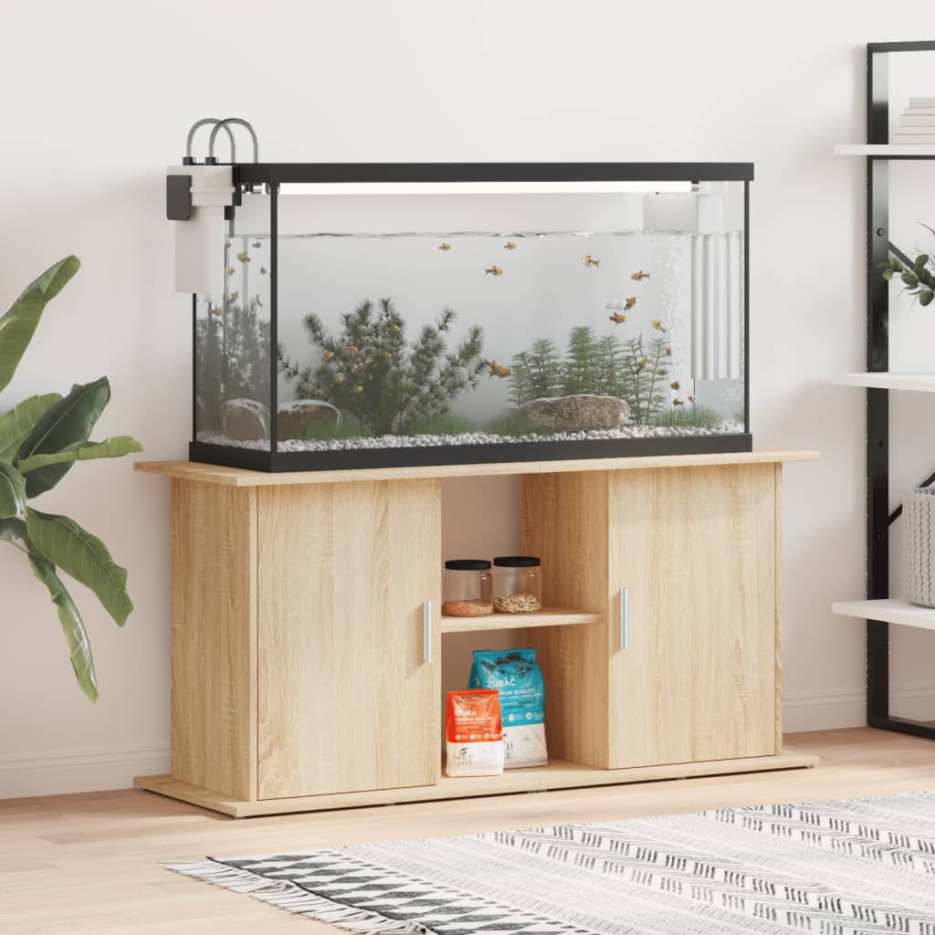 Aquariumstandaard Sonoma Eiken 121x41x58 cm Bewerkt Hout is nu te koop bij PeponiXL, paradijselijk wonen!