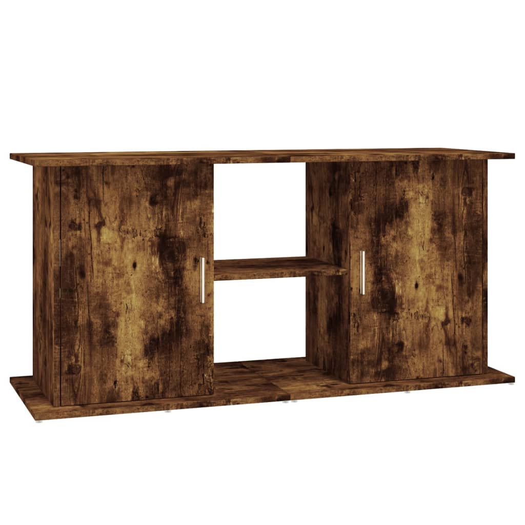 Aquariumstandaard 121x41x58 cm bewerkt hout gerookt eikenkleur is nu te koop bij PeponiXL, paradijselijk wonen!