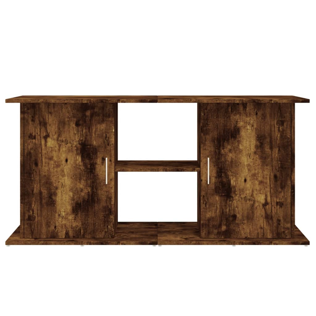 Aquariumstandaard 121x41x58 cm bewerkt hout gerookt eikenkleur is nu te koop bij PeponiXL, paradijselijk wonen!