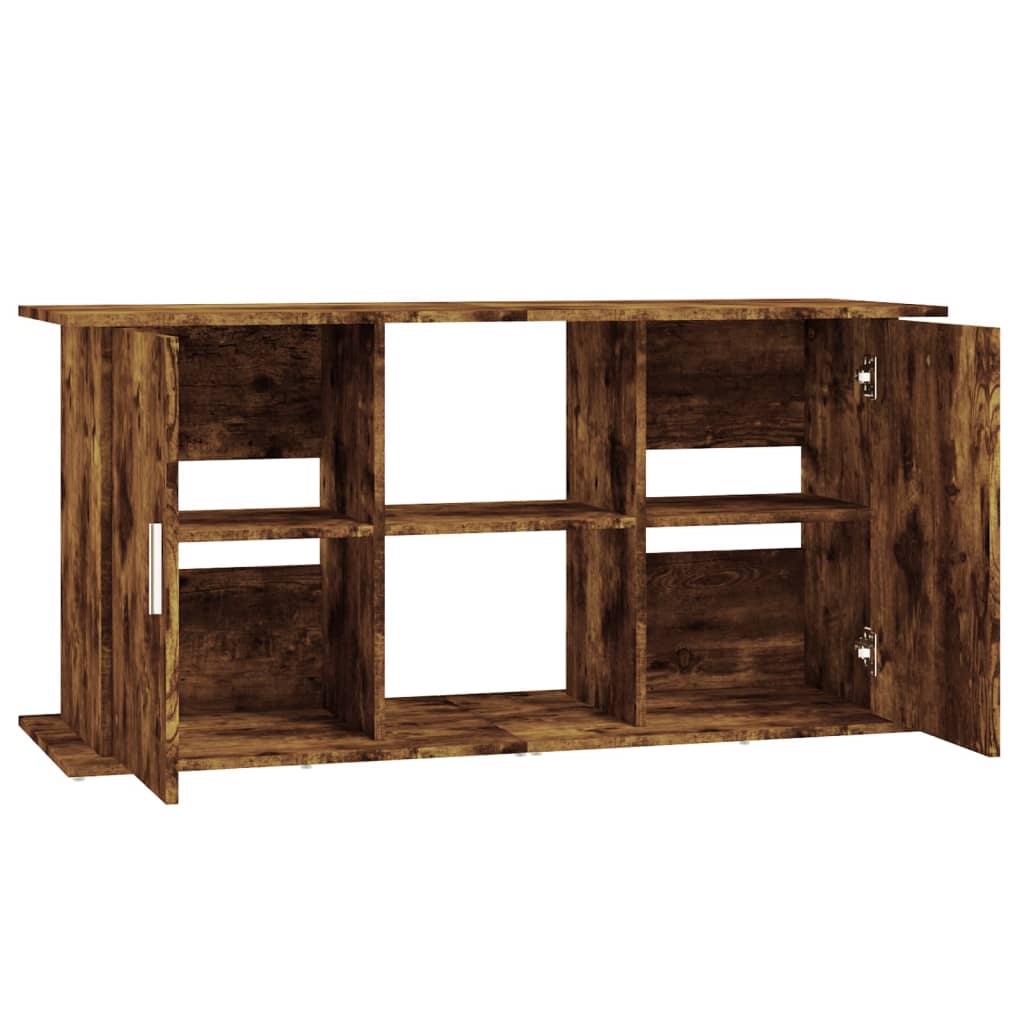 Aquariumstandaard 121x41x58 cm bewerkt hout gerookt eikenkleur is nu te koop bij PeponiXL, paradijselijk wonen!