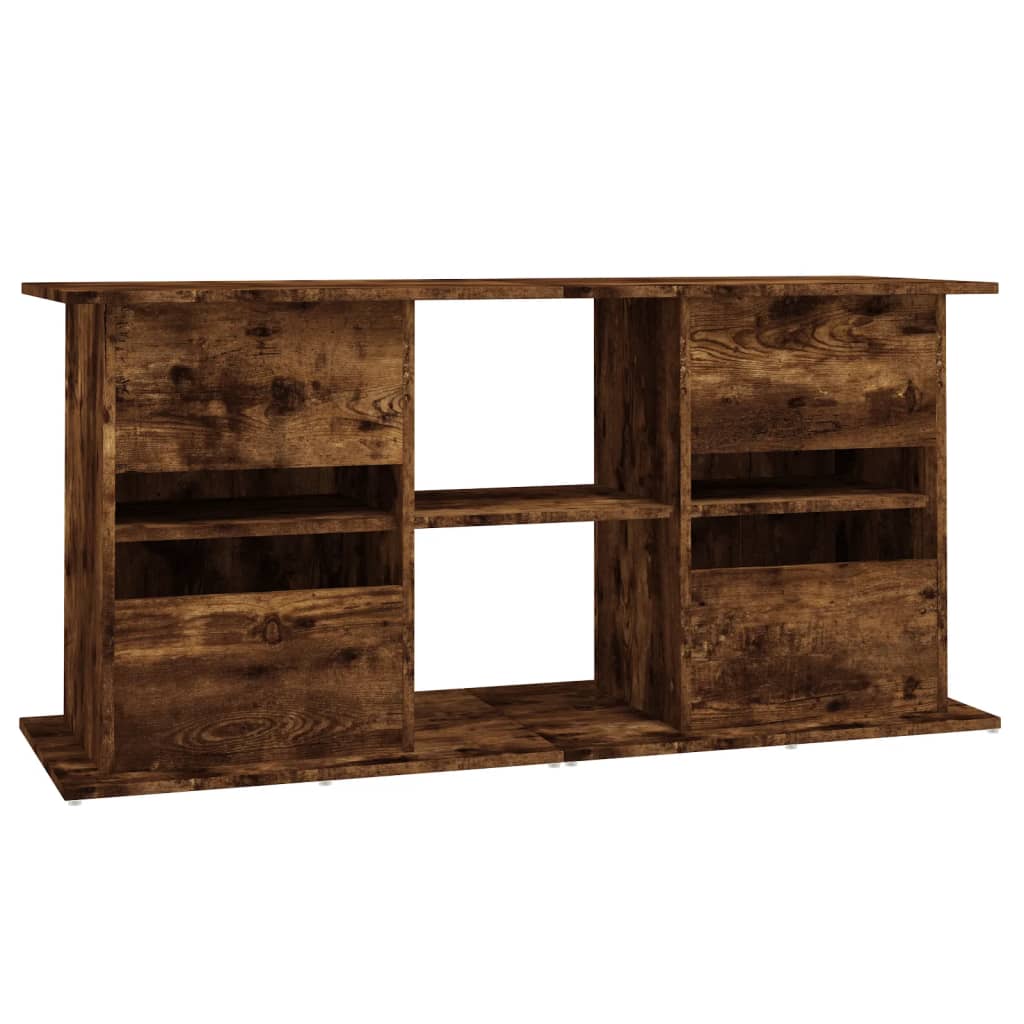 Aquariumstandaard 121x41x58 cm bewerkt hout gerookt eikenkleur is nu te koop bij PeponiXL, paradijselijk wonen!