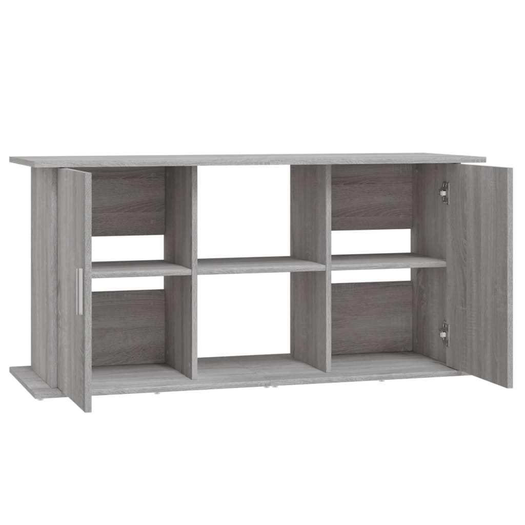 Aquariumstandaard 121x41x58 cm bewerkt hout grijs sonoma eiken is nu te koop bij PeponiXL, paradijselijk wonen!