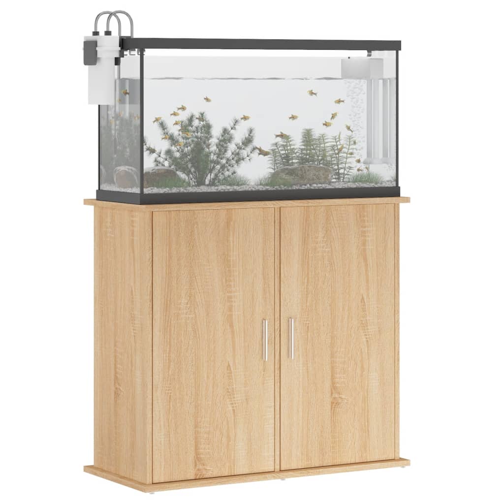 Aquariumstandaard Sonoma Eiken 81x36x73 cm Bewerkt Hout is nu te koop bij PeponiXL, paradijselijk wonen!