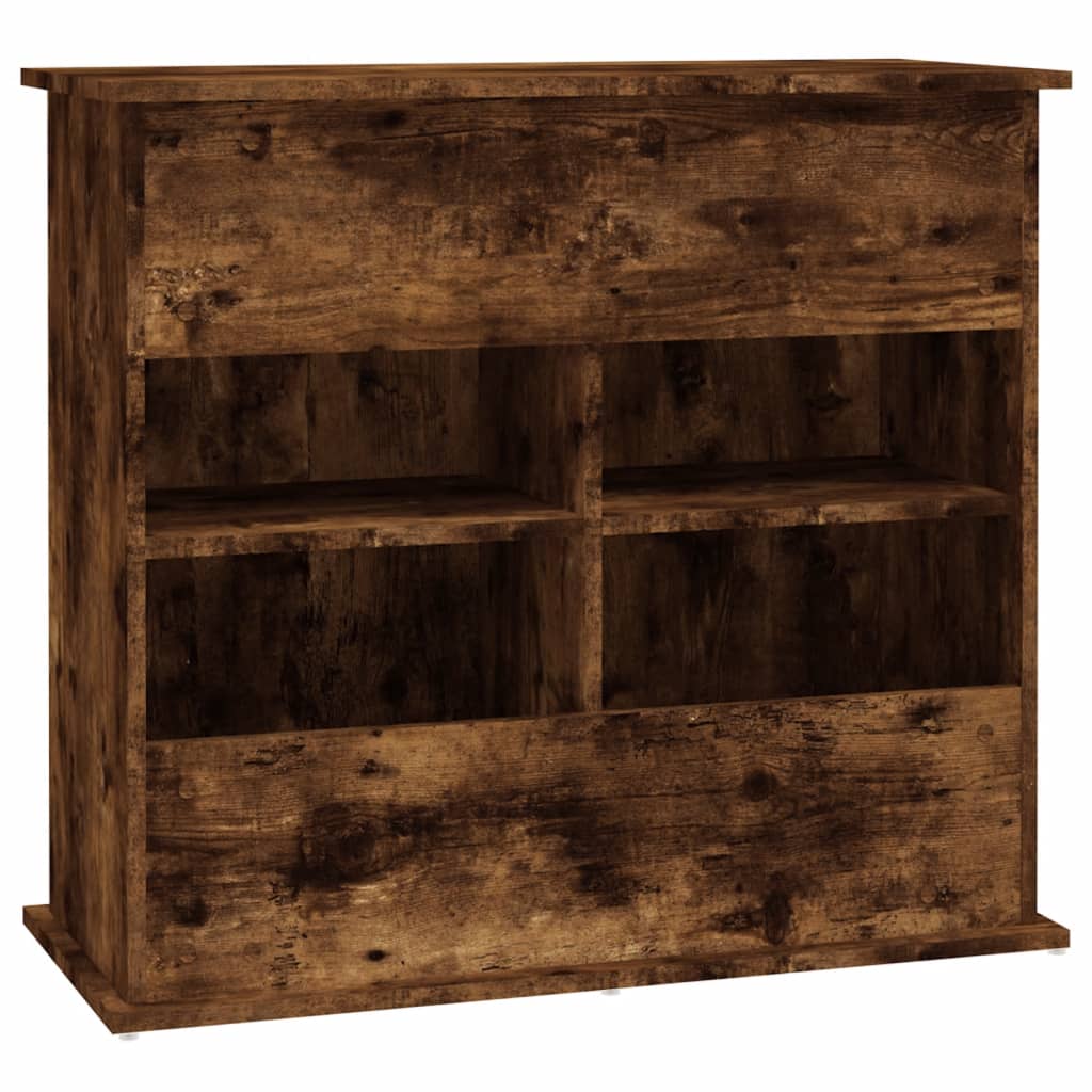 Aquariumstandaard 81x36x73 cm bewerkt hout gerookt eikenkleurig is nu te koop bij PeponiXL, paradijselijk wonen!