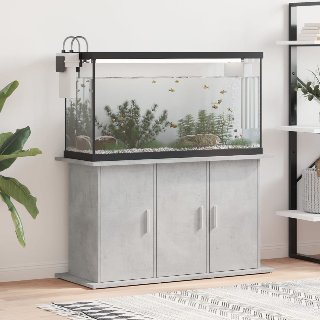 Aquariumstandaard Betongrijs 101x41x58 cm Bewerkt hout is nu te koop bij PeponiXL, paradijselijk wonen!