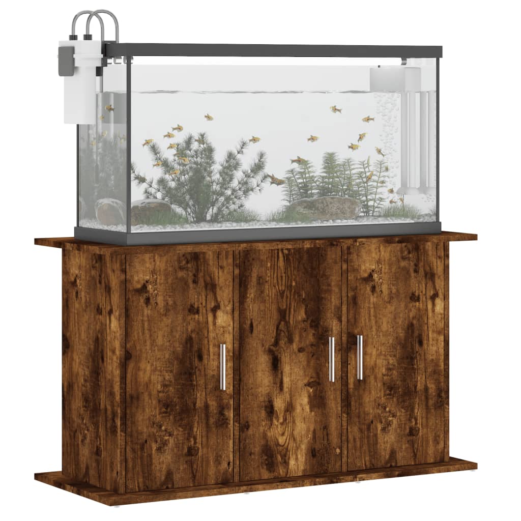 Aquariumstandaard 101x41x58 cm bewerkt hout gerookt eikenkleur is nu te koop bij PeponiXL, paradijselijk wonen!