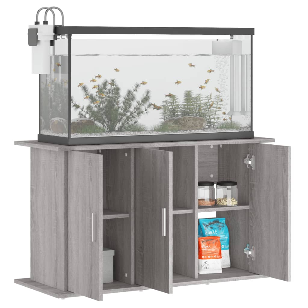 Aquariumstandaard 101x41x58 cm bewerkt hout grijs sonoma eiken is nu te koop bij PeponiXL, paradijselijk wonen!