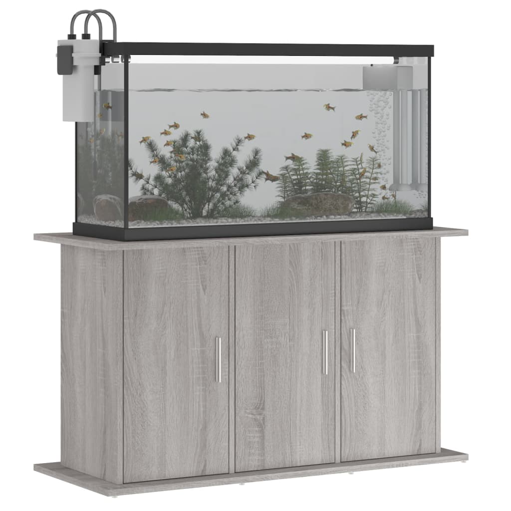 Aquariumstandaard 101x41x58 cm bewerkt hout grijs sonoma eiken is nu te koop bij PeponiXL, paradijselijk wonen!