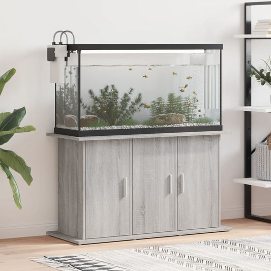 Aquariumstandaard 101x41x58 cm bewerkt hout grijs sonoma eiken is nu te koop bij PeponiXL, paradijselijk wonen!