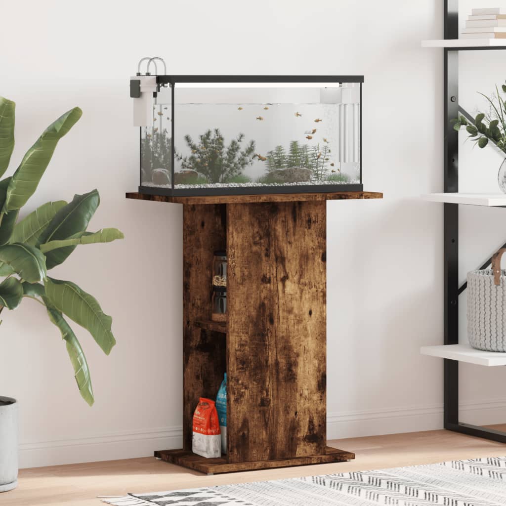 Aquariumstandaard 60,5x36x72,5 cm bewerkt hout gerookt eiken is nu te koop bij PeponiXL, paradijselijk wonen!