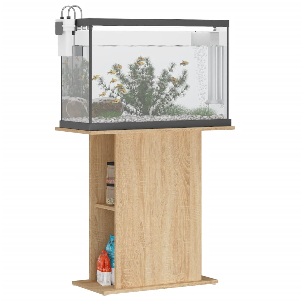Aquariumstandaard Sonoma Eiken 75x36x72,5 cm Bewerkt Hout is nu te koop bij PeponiXL, paradijselijk wonen!
