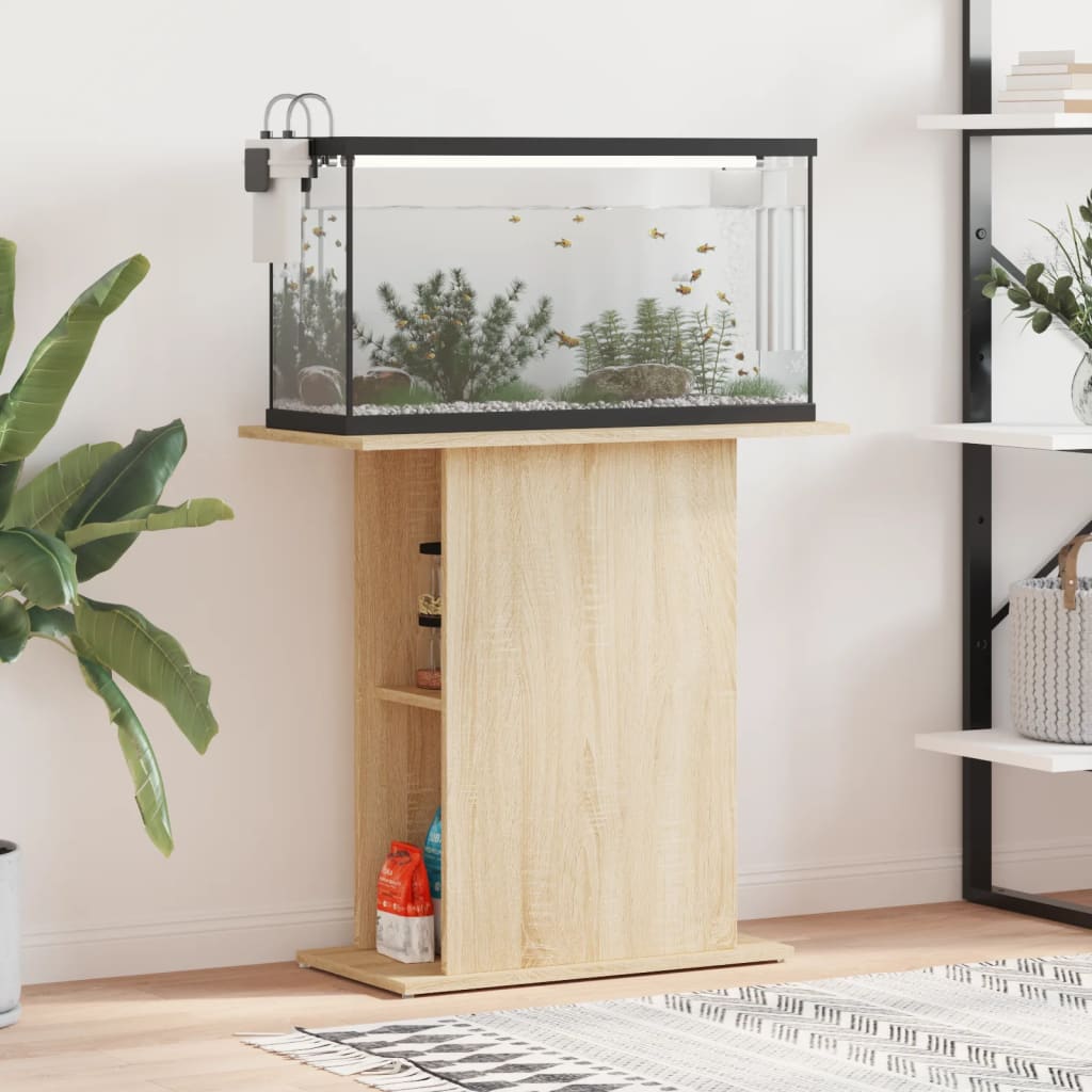 Aquariumstandaard Sonoma Eiken 75x36x72,5 cm Bewerkt Hout is nu te koop bij PeponiXL, paradijselijk wonen!