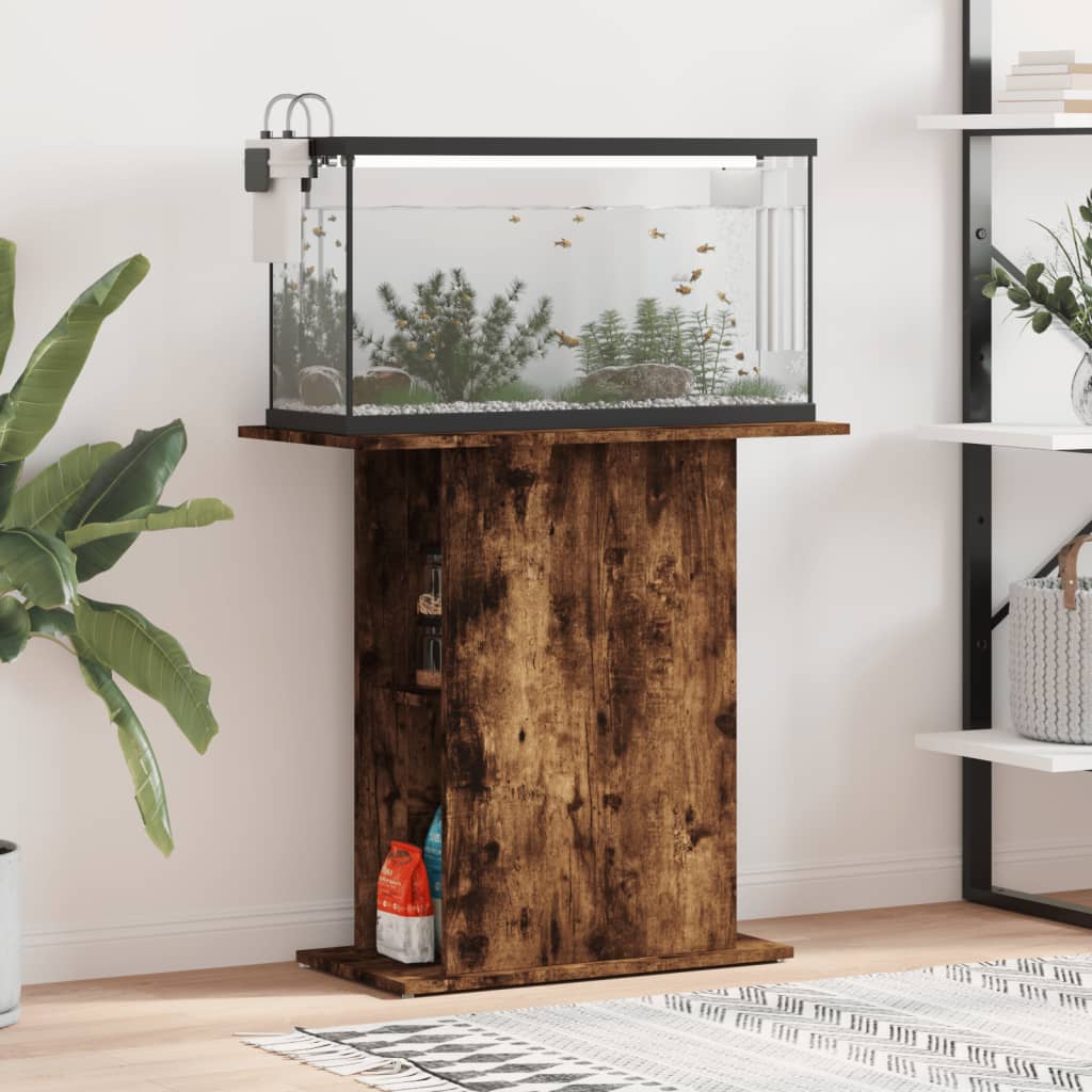 Aquariumstandaard 75x36x72,5 cm bewerkt hout gerookt eiken is nu te koop bij PeponiXL, paradijselijk wonen!