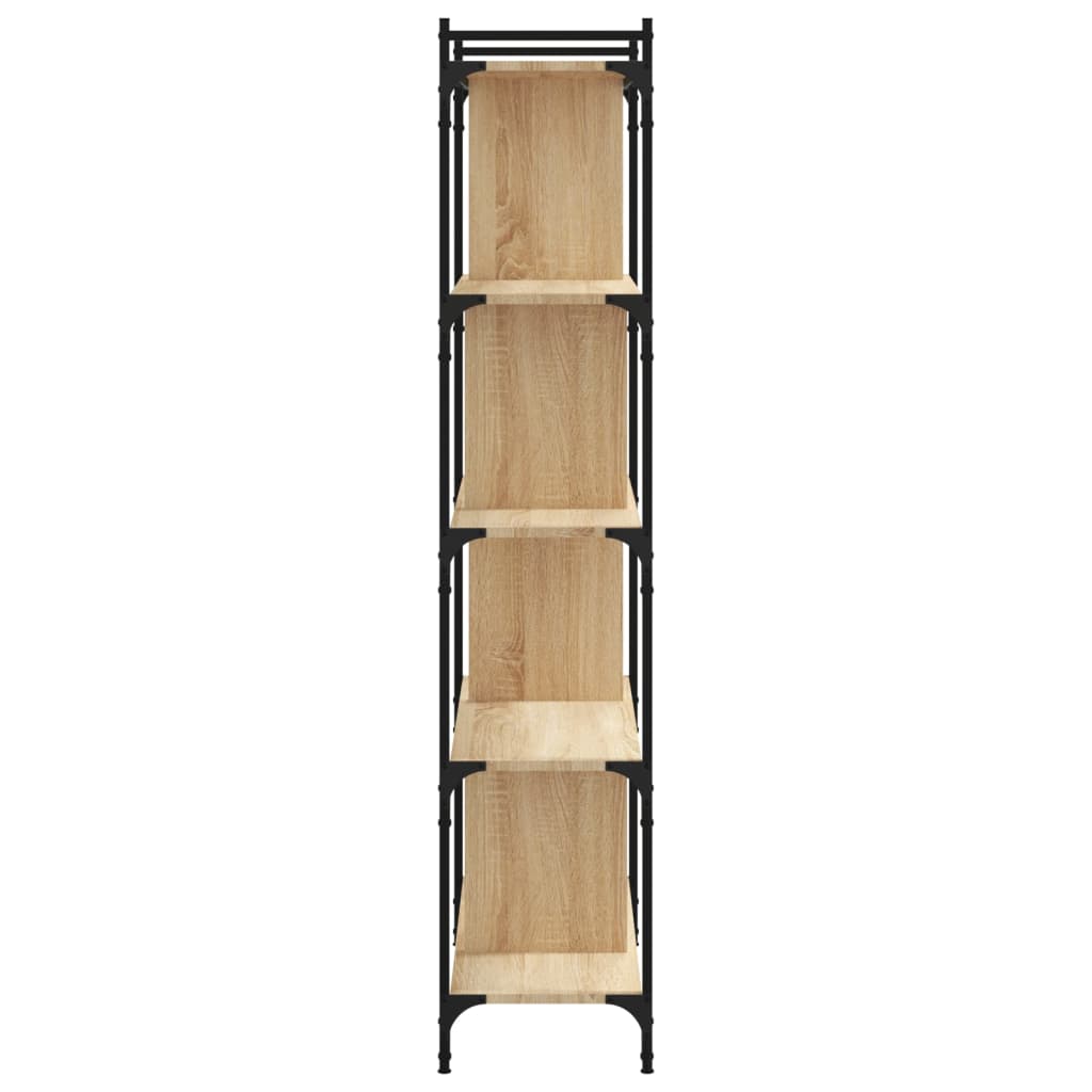 Boekenkast 5-laags 76x32x158 cm bewerkt hout sonoma eikenkleur is nu te koop bij PeponiXL, paradijselijk wonen!