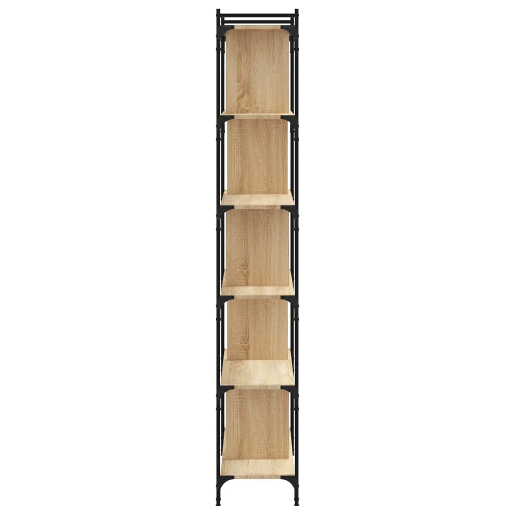 Boekenkast 6-laags 76x32x192 cm bewerkt hout sonoma eikenkleur is nu te koop bij PeponiXL, paradijselijk wonen!