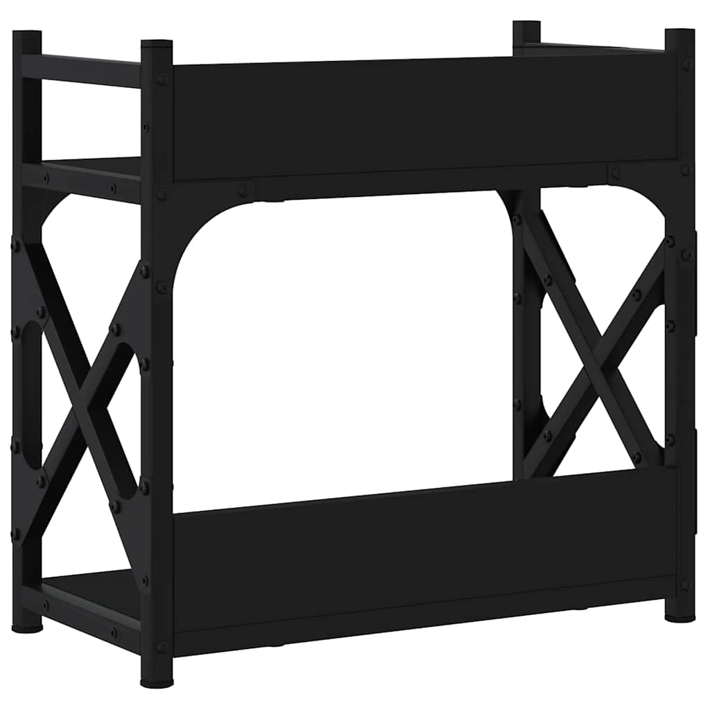 Printerstandaard 2-laags 40x20x40 cm bewerkt hout zwart is nu te koop bij PeponiXL, paradijselijk wonen!