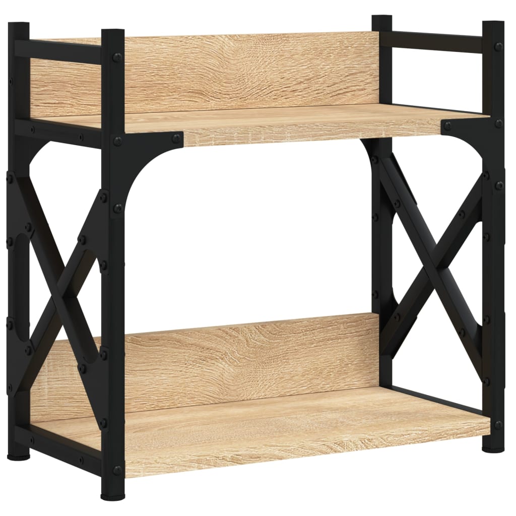 Printerstandaard 2-laags 40x20x40 cm bewerkt hout sonoma eiken is nu te koop bij PeponiXL, paradijselijk wonen!