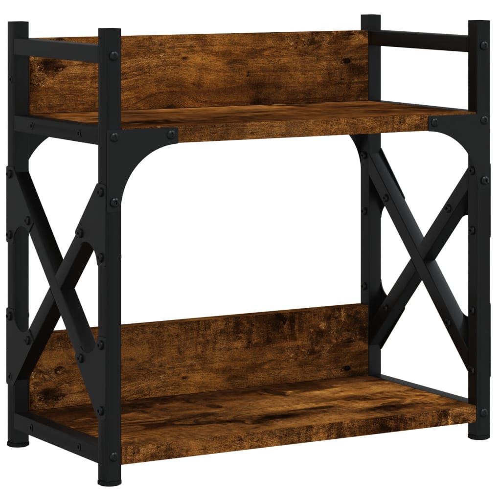 Printerstandaard 2-laags 40x20x40 cm bewerkt hout gerookt eiken is nu te koop bij PeponiXL, paradijselijk wonen!