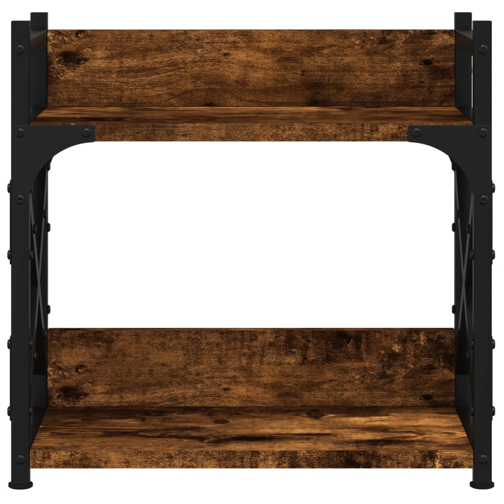 Printerstandaard 2-laags 40x20x40 cm bewerkt hout gerookt eiken is nu te koop bij PeponiXL, paradijselijk wonen!