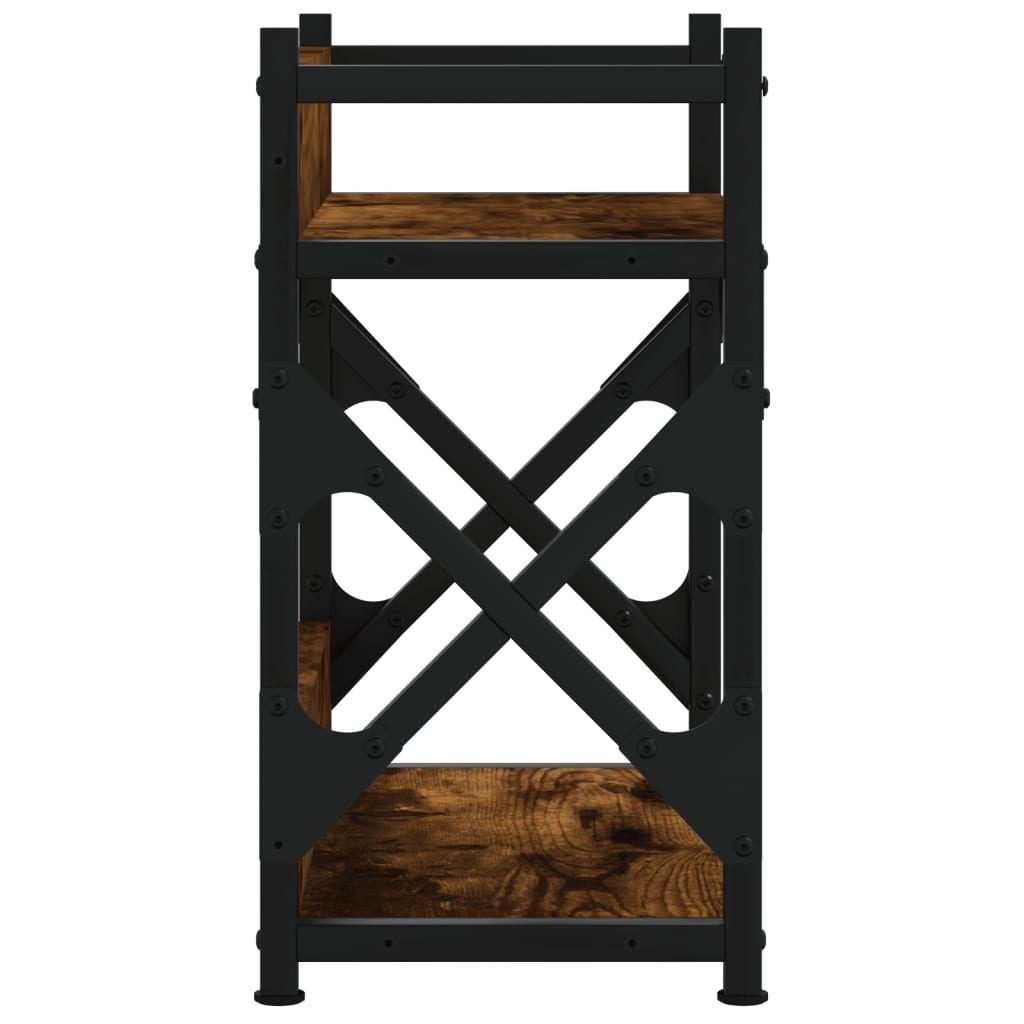 Printerstandaard 2-laags 40x20x40 cm bewerkt hout gerookt eiken is nu te koop bij PeponiXL, paradijselijk wonen!