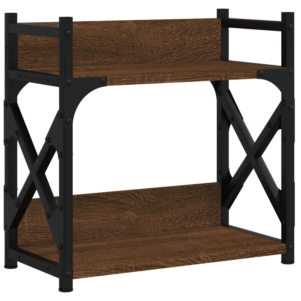 Printerstandaard 2-laags 40x20x40 cm bewerkt hout bruineiken is nu te koop bij PeponiXL, paradijselijk wonen!