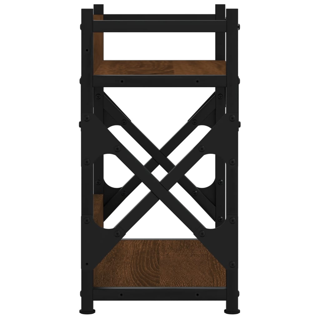Printerstandaard 2-laags 40x20x40 cm bewerkt hout bruineiken is nu te koop bij PeponiXL, paradijselijk wonen!